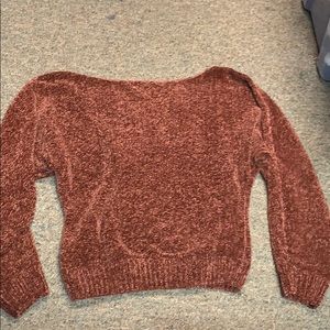 scoop neck copper sweater